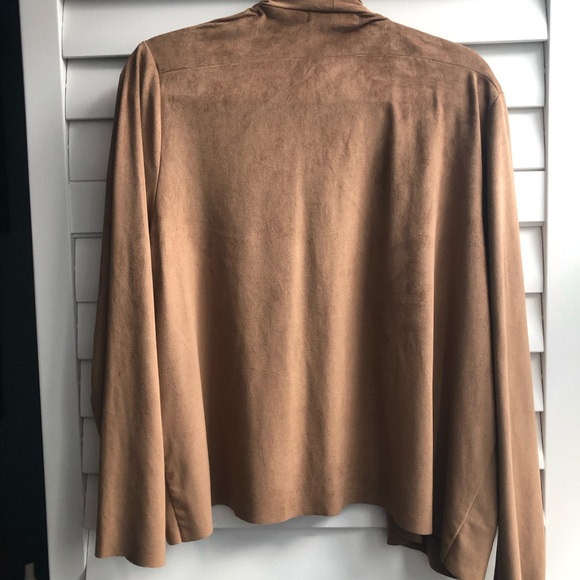 Rickis faux suede waterfall front jacket, size XL - Picture 2 of 5